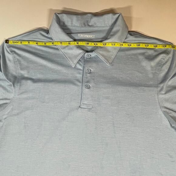 J.Crew Performance Polo Shirt Mens Sz L Light Blue Stretch Moisture-Wicking Golf - Picture 3 of 8